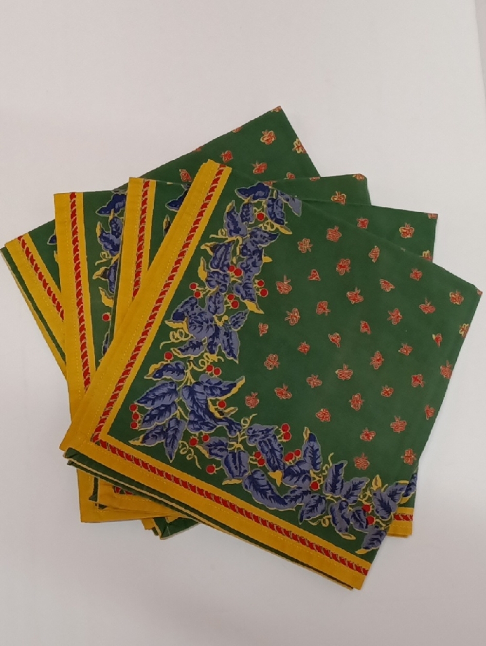 Williams Sonoma Vintage French Country Floral Cotton Napkin *Set of 4 *